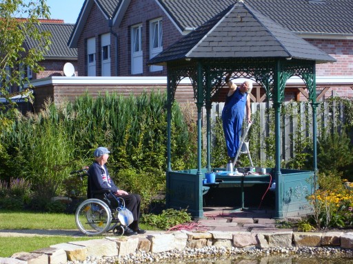 Der alte schmiedeeiserne Pavillon